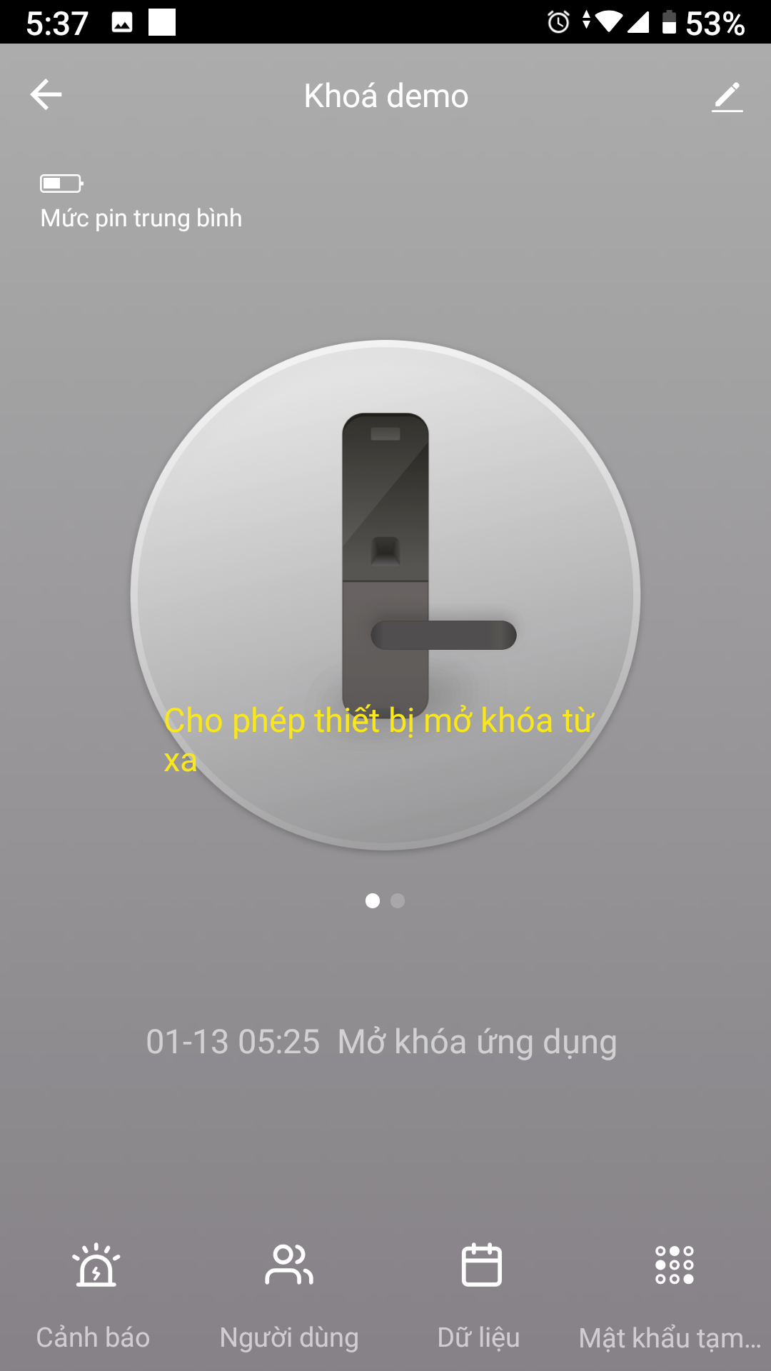 Thông báo khi có ai đó muốn mở cửa của bạn