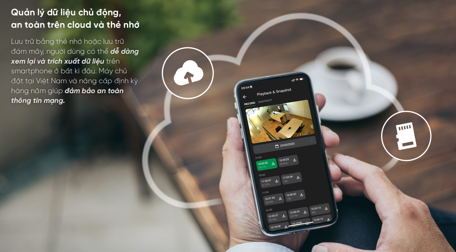 Quản lý dữ liệu chủ động, an toàn trên cloud và thẻ nhớ